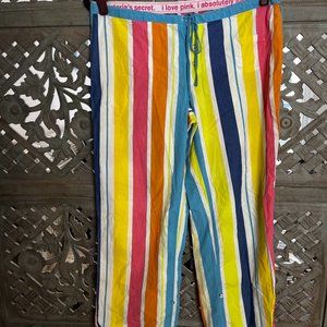 VS Victoria’s Secret Rainbow Striped Lounge / Pajama Pants, M Medium